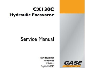Case CX130C Excavator Service Shop Repair Manual pdf Download