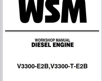 Kubota V3300-E2B, V3300-T-E2B Diesel Engine Workshop Service Repair Manual WSM Pdf Download