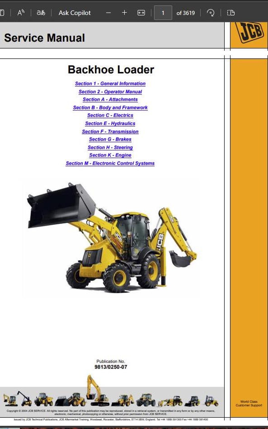 Jcb Backhoe 3cx Manual