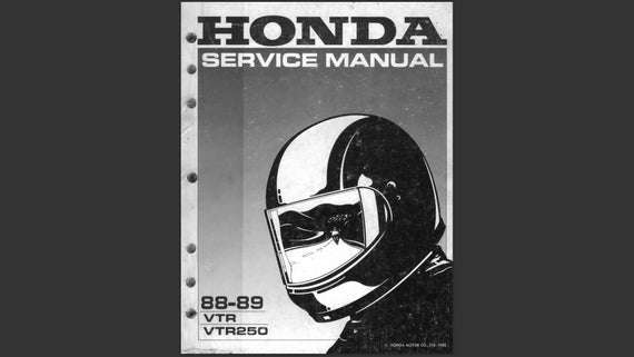 88-89 Honda Vtr250 Vtr Service Repair Shop Manual pdf Download