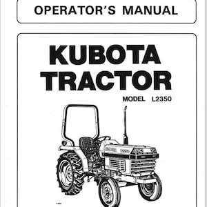 Operadores - Manual do Proprietário e de Manutenção do Trator Kubota L2350 - Download em PDF