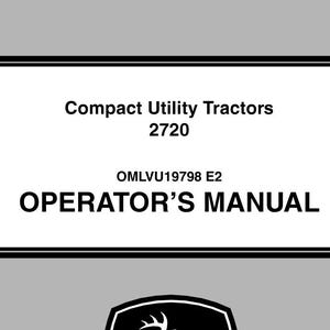Operators - 2720 John Deere Tractors Owners Users Operations Manual PDF Download