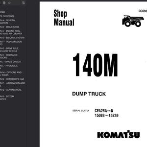 Komatsu 140M Shop Manual HaulPak Dump Truck PDF Download Service Repair