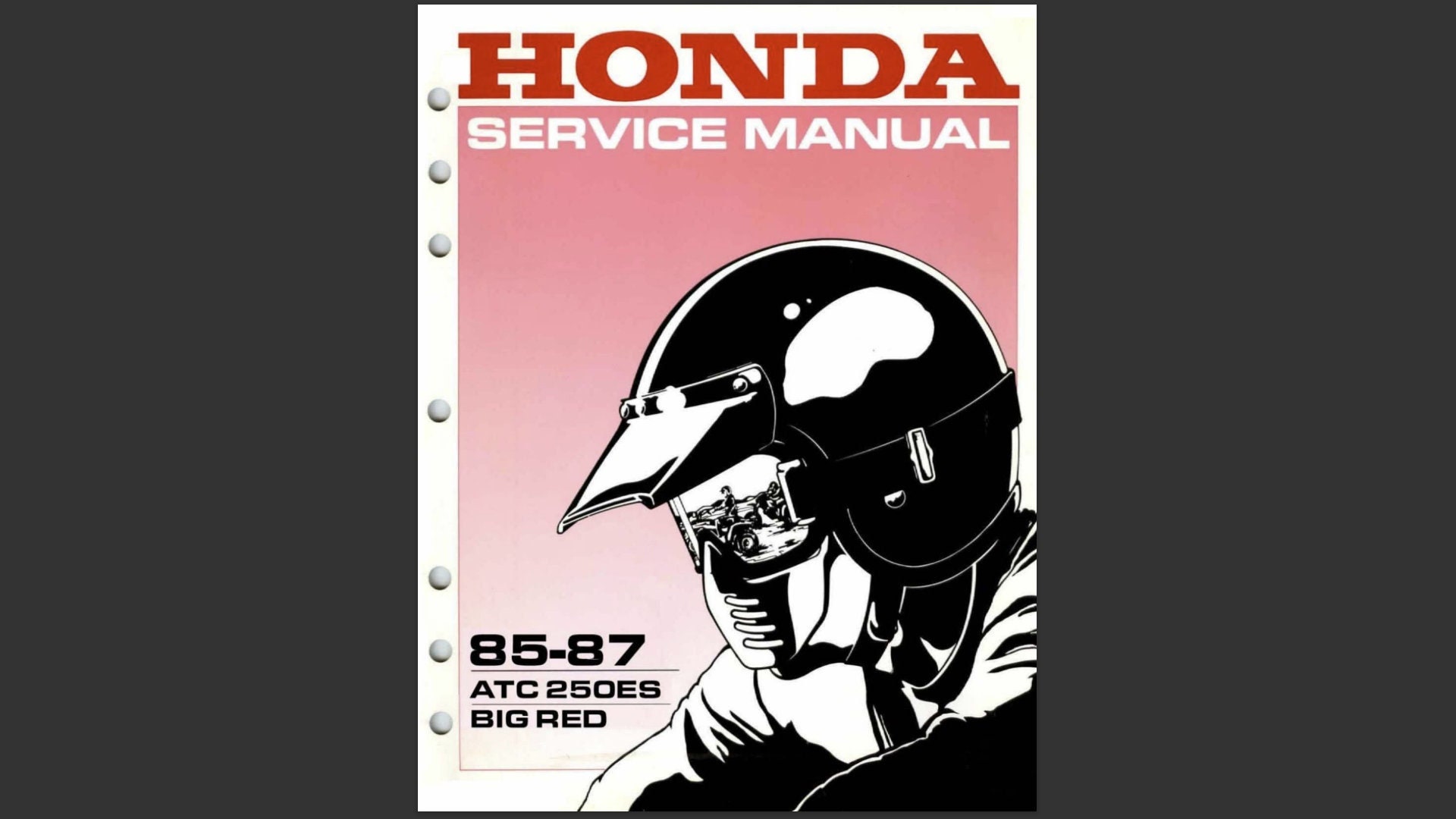 85-87 Honda ATC 250ES Big Red Service Repair Manual PDF Digital