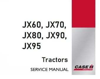 CASE IH JX60 JX70 JX80 JX90 JX95 Tractor Service Repair WorkShop Manual + Operators Owners 87649366 Pdf Download