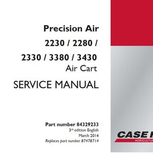 Case Precision Air 2230、2280、2330、3380、3430 エアカート サービスショップ修理マニュアル pdf ダウンロード