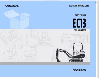 Volvo EC13 Type 600 XR XTV Excavator Parts Catalog Manual Instant Download PDF