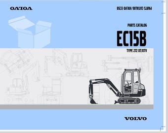 Volvo EC15B Type 272 XT XTV Excavator Parts Catalog Manual Instant Download PDF