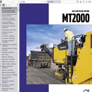 Volvo MT2000 Milling Machine Service Repair Workshop Manual AND Parts Catalog PDF Download