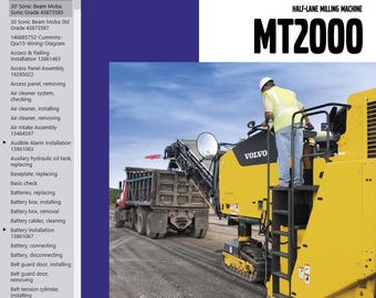 Volvo MT2000 Milling Machine Service Repair Workshop Manual AND Parts Catalog PDF Download