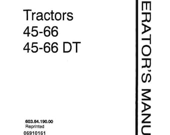 Operators - Fiat 45-66, 45-66DT Fiatagri Tractors Owners Operation Manual PDF Download
