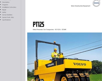 Volvo PT125 Compactor Service Repair Workshop Manual PDF Download