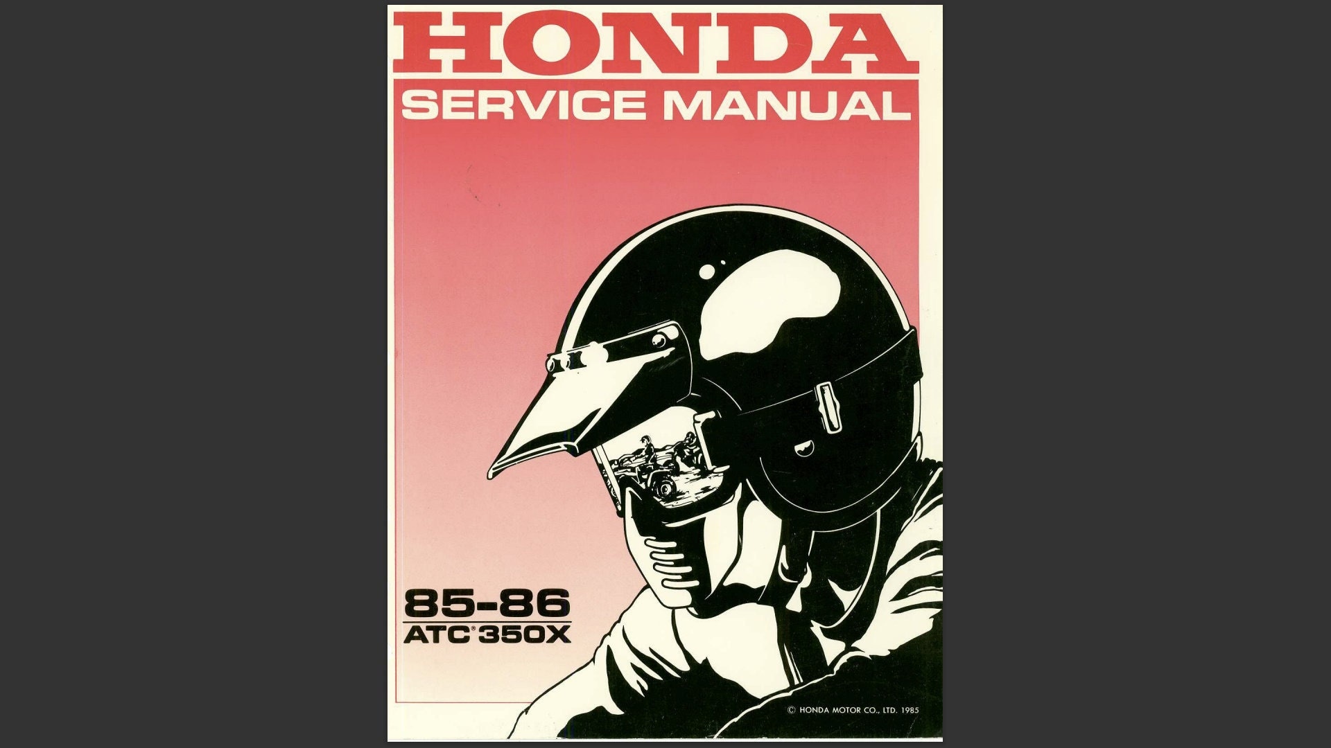 Honda ATC 350X 1985 1986 Repair Workshop Service Manual PDF