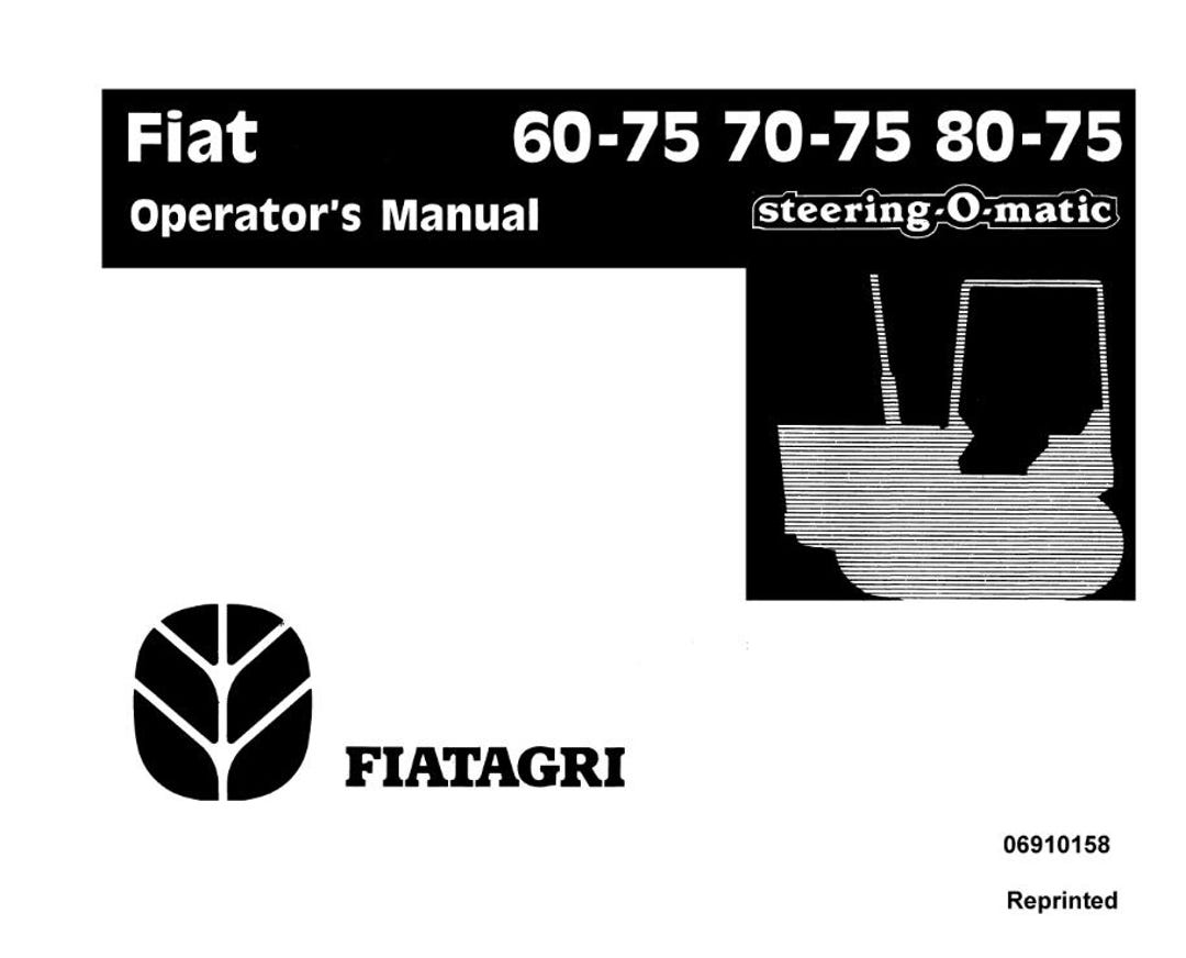 Operators - Fiat 60-75 70-75 80-75 Fiatagri Steering O Matic