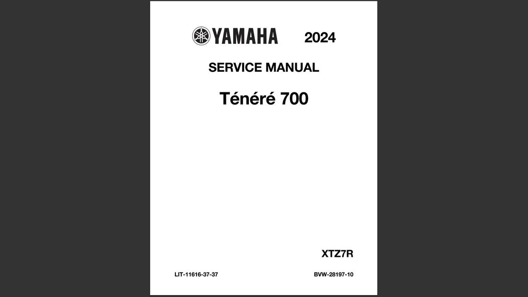 Service Manual for Yamaha Tenere 700 - 2024 - Pdf Download - Etsy
