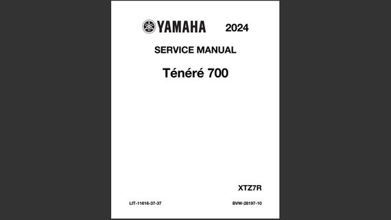 Service Manual for Yamaha Tenere 700 - 2024 - Pdf Download - Etsy