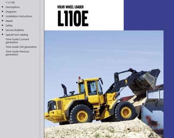 Volvo L110E Wheel Loader Service Repair Workshop Manual AND Parts Catalog PDF Download