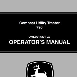 Operators - 790 John Deere Compact Utility Tractors Owners Users Operations Manual PDF Download