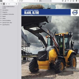 Volvo BL60B BL70B Backhoe Loader Service Repair Workshop Manual PDF Download