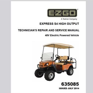 ELECTRIC 2014以降 Ez Go S4 Express 48v サービスマニュアル PDF ダウンロード