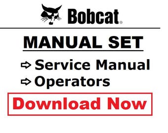 BobCat E42 Manual Compact Excavator Service + Operations and Maintenance Workshop Repair Owners Manuals 6989432 + 6989433 PDF Fast Download