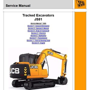 JCB JS-81 クローラー式掘削機用サービスマニュアル（PDF をダウンロード）