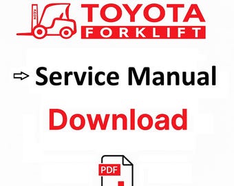Toyota 6HBW23 Pallet Jack Forklift SERVICE Manual PDF Download