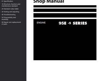 Komatsu 95E-5 Series Engine Shop Manual PDF Download Service and Repair