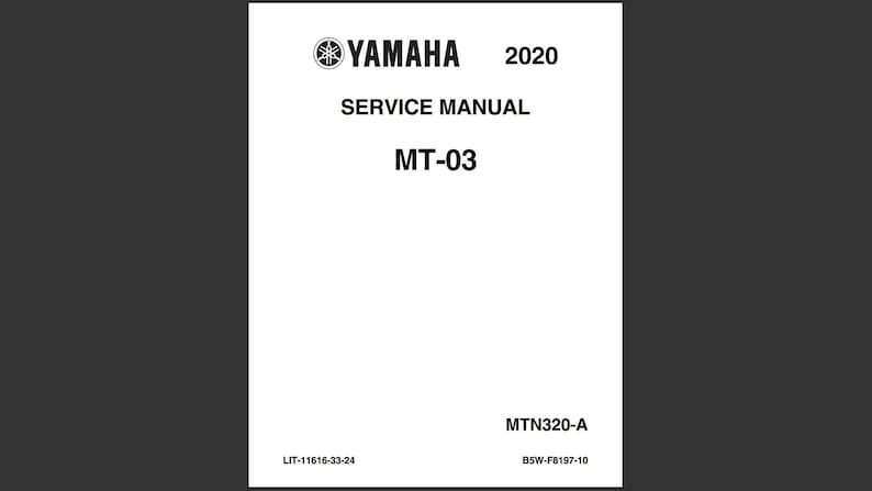 2020-2023 Yamaha MT03 MT 03 Service Repair Maintenance Workshop Shop ...