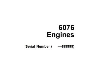 CTM6 - 6076 Engines John Deere Technical Repair Service Manual Pdf Download