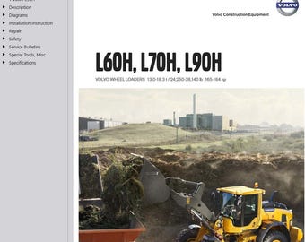 Volvo L90H Wheel Loader Service Repair Workshop Manual AND Parts Catalog PDF Download