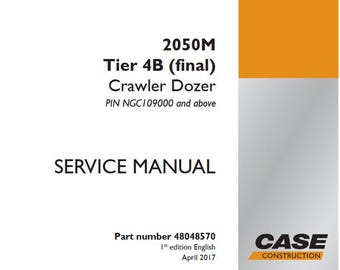 Case 2050M Tier 4B (final) Crawler Bull-Dozer Service Shop Repair Manual pdf Download