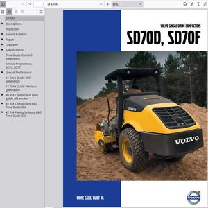 Volvo SD70D Compactor Service Repair Workshop Manual PDF Download