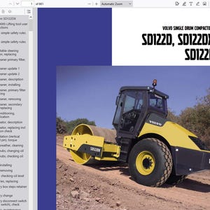 Volvo SD122DX Compactor Service Repair Workshop Manual PDF Download