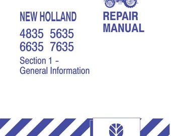 4835 5635 6635 7635 New Holland Tractors Service Repair Manual PDF Download