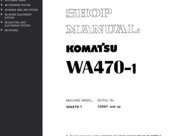 Komatsu WA470-1 Shop Manual Loader PDF Download Service Repair