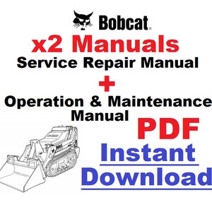 BobCat MT50 Mini Track Loader Service Manual + Operations and Maintenance Workshop Repair Owners Manuals 6901508 + 6901510 PDF Fast Download