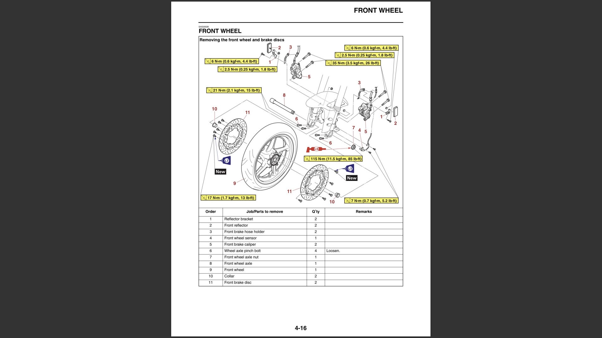 ヤマハ YZF R6 2017-2019 修理マニュアル サービス ワーク