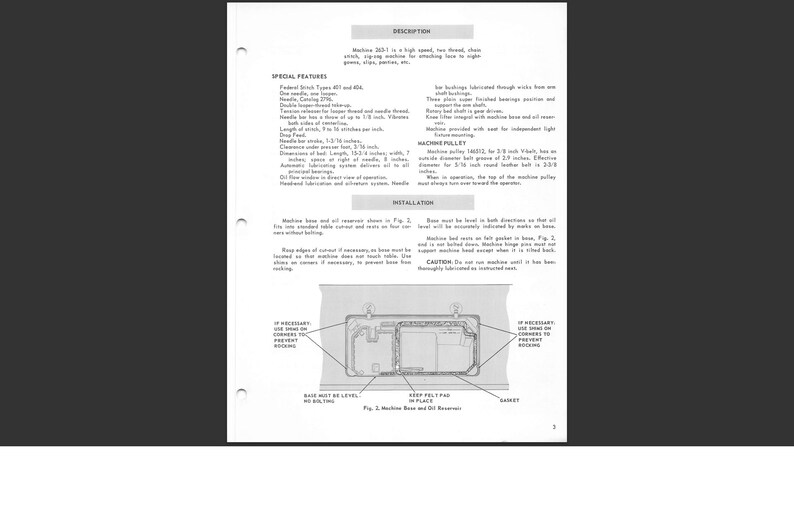 SINGER 263-1 Service Manual Sewing Machine Repair Fix It in ENGLISH - Etsy