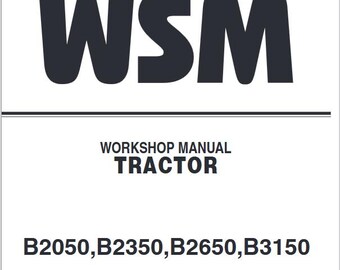 WSM - B2050 B2350 B2650 B3150 Kubota Tractors Workshop Repair Service Manual Pdf Download