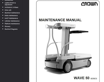 Crown WAVE 50 Series Pallet Jack Forklift Maintenance Service Repair Manual Pdf Download