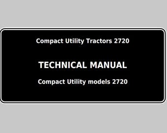 TM103719 - 2720 John Deere Compact Utility Tractor Technical Repair Service Manual Pdf Download Instant