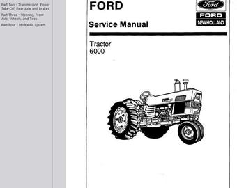 Ford 6000 Tractors Repair Service Manual PDF Download
