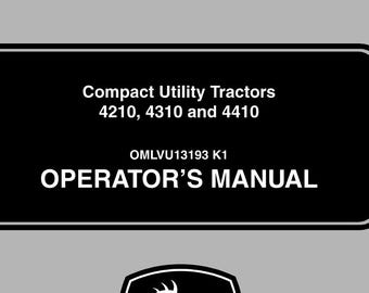 Operators - 4210 4310 4410 John Deere Tractors Owners Users Operations Manual PDF Download