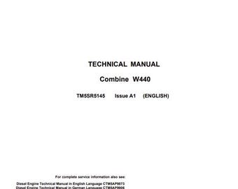 W440 Combine Technical Repair Service Manual TM5SR5145 PDF