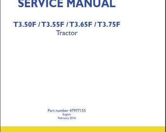 T3.50F T3.55F T3.65F T3.75F New Holland Tractors Service Repair Manual PDF Download