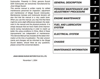Suzuki GSX150 Workshop Service Manual on PDF - Etsy