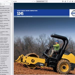 Volvo SD45 Compactor Service Repair Workshop Manual PDF Download