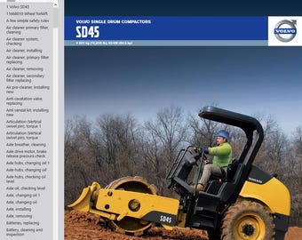 Volvo SD45 Compactor Service Repair Workshop Manual PDF Download