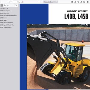 Volvo L45B Wheel Loader Service Repair Workshop Manual PDF Download